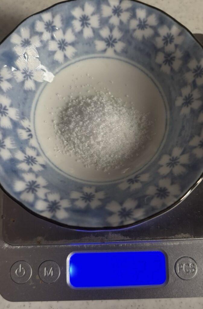 塩2.5㏄で2.2g